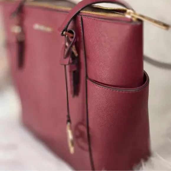 Michael Kors Charlotte Large Saffiano Leather Top-Zip Tote - Picture 5 of 7